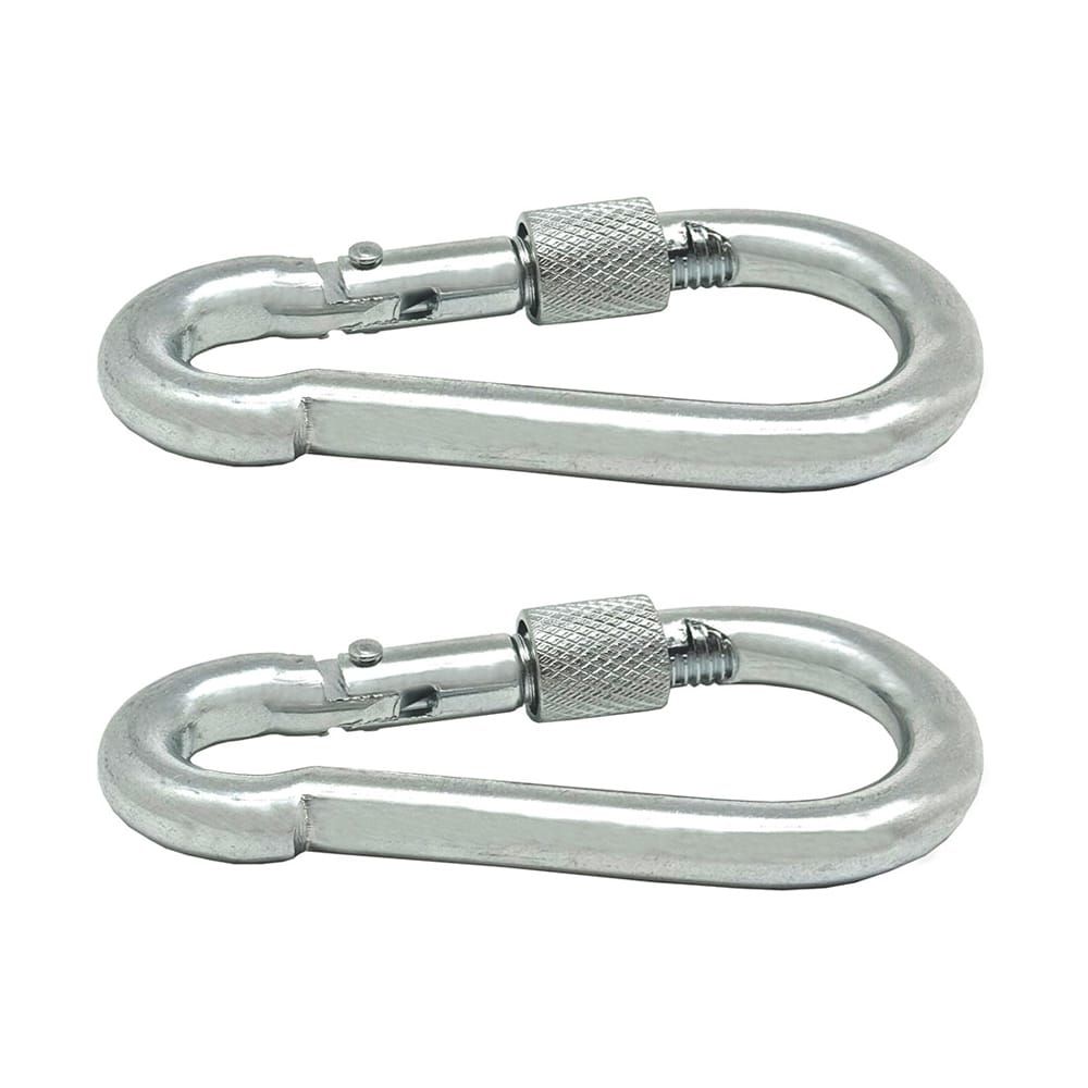 Mosquetão de bombeiro com segurança, MSQ02, aço galvanizado, 7 x 70 mm. 2 unidades