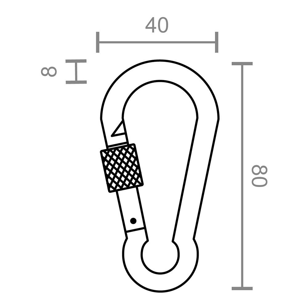Mosquetão bombeiro com fechadura, MSQ02, aço galvanizado, 8 x 80 mm - Image 5
