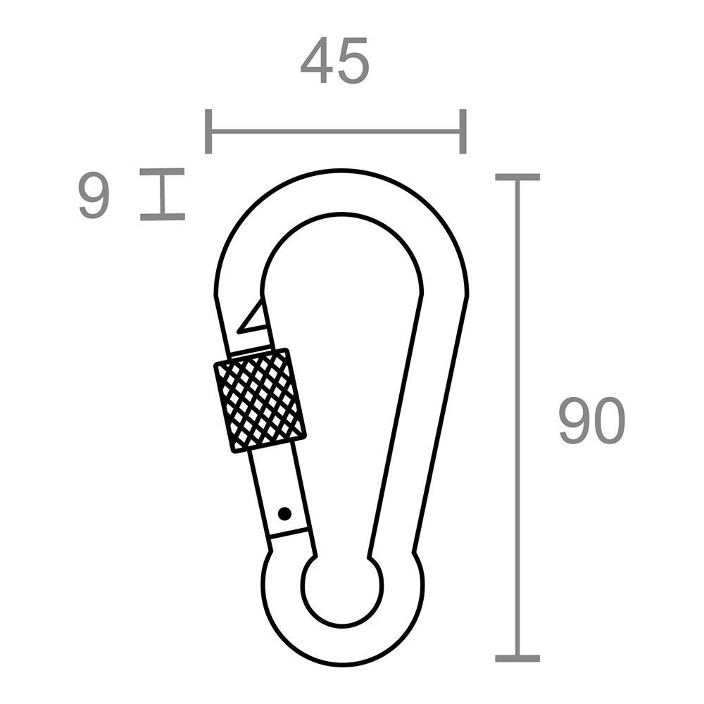 Mosquetão de bombeiro com segurança, MSQ02, aço galvanizado, 9 x 90 mm - Image 5