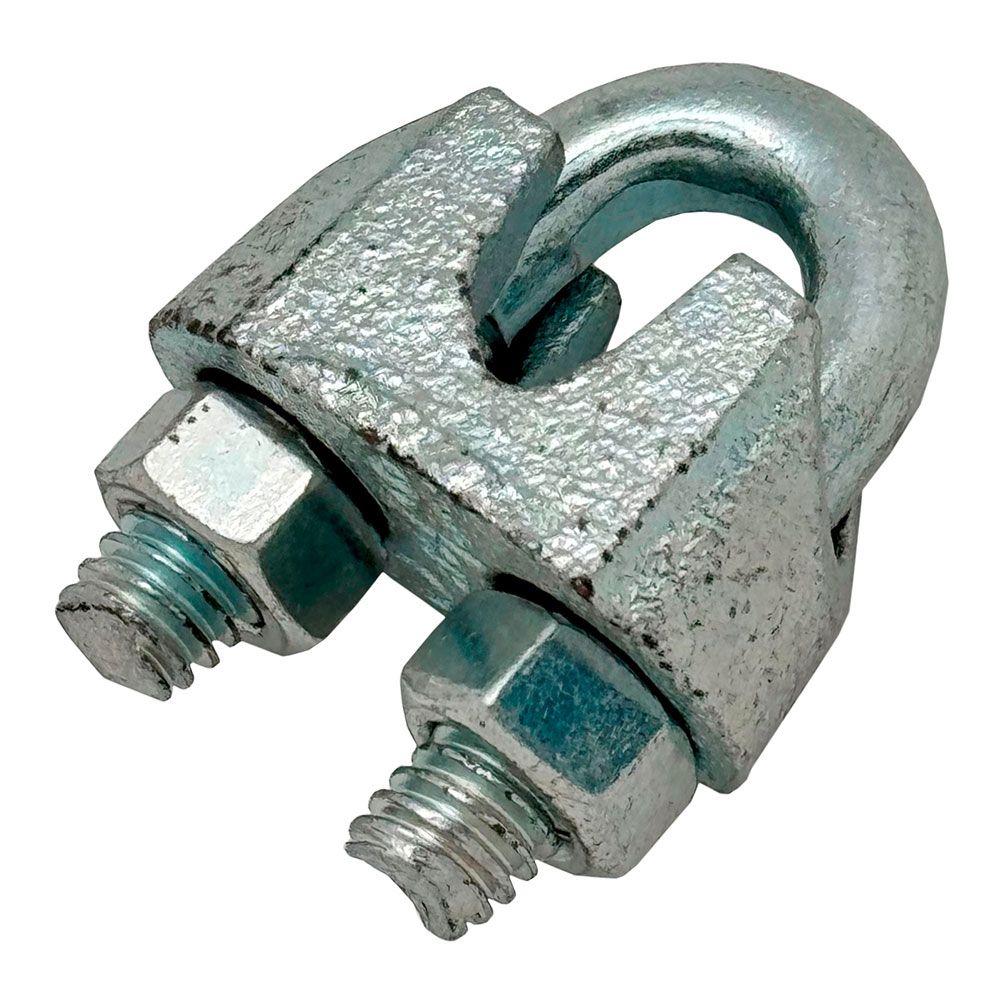 Grampo cabo DIN-741 SJT01, aço galvanizado, M6 5/16". 2 unidades - Image 2