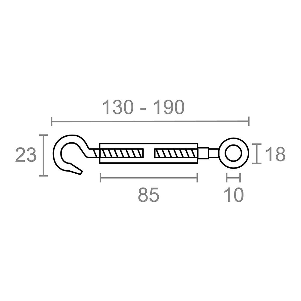 Tensionador de anel de gancho DIN-1480 TNS01, aço galvanizado, M6 - Image 4