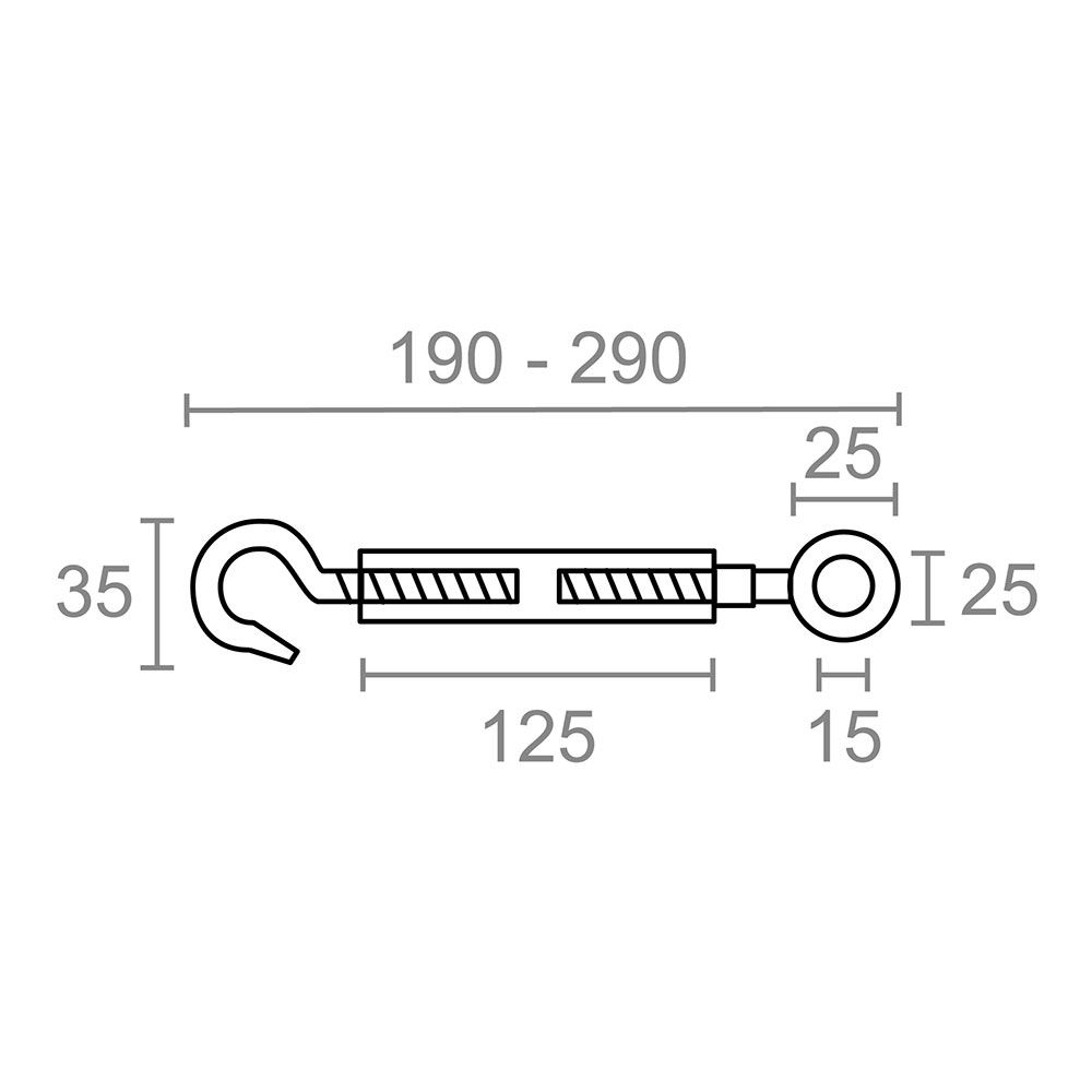 Tensionador de anel de gancho DIN-1480 TNS01, galvanizado, M10 - Image 4