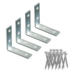 Ângulo de reforço AN02, aço zincado, 40 x 40 x 15 mm. 4 unidades