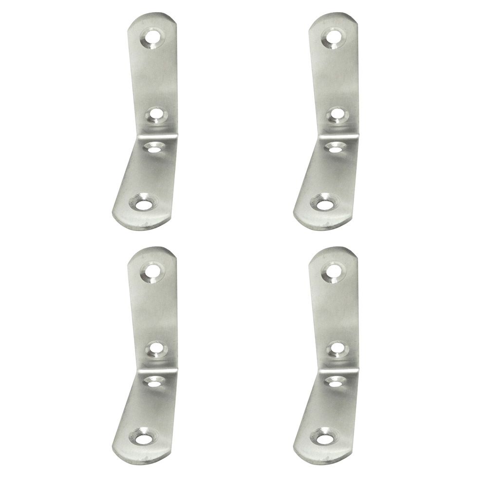 Ângulo de reforço AN24, aço inoxidável, 60 x 60 x 19 mm. 4 unidades
