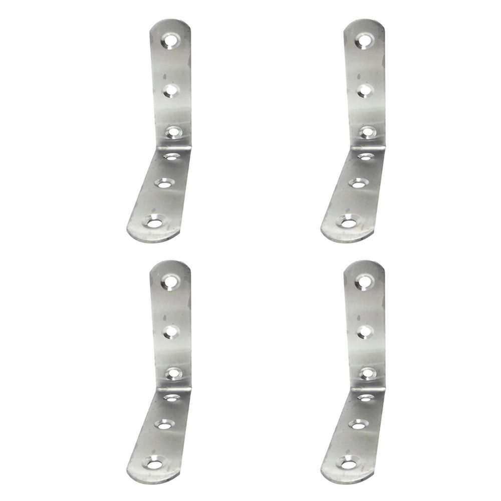 Ângulo de reforço AN24, aço inoxidável, 80 x 80 x 19 mm. 4 unidades