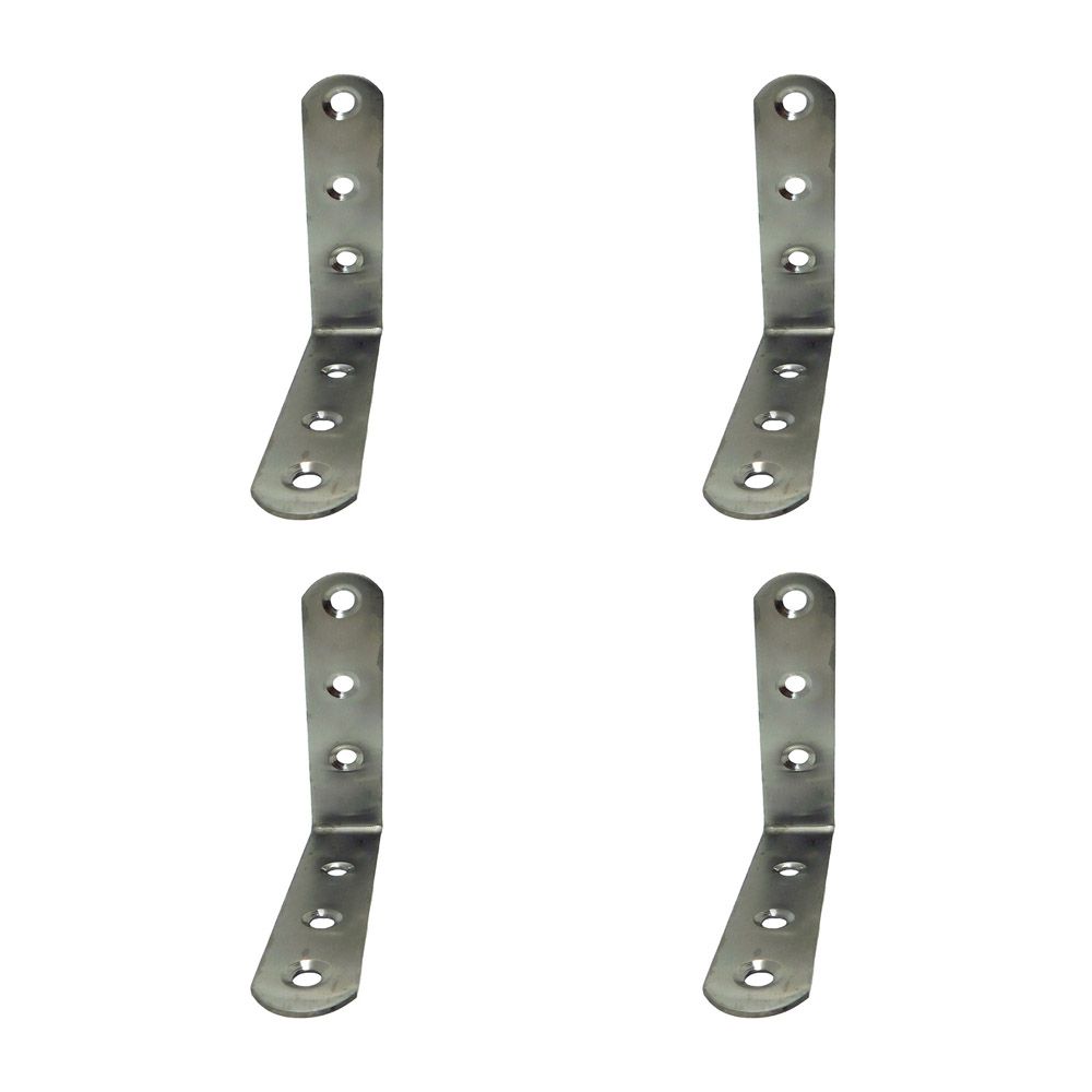 Ângulo de reforço AN24, aço inoxidável, 100 x 100 x 19 mm. 4 unidades