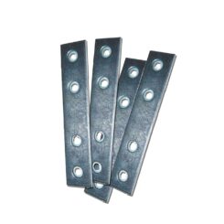 Placa de união reta PLC02, aço zincado, 40 x 15 x 2 mm. 4 unidades