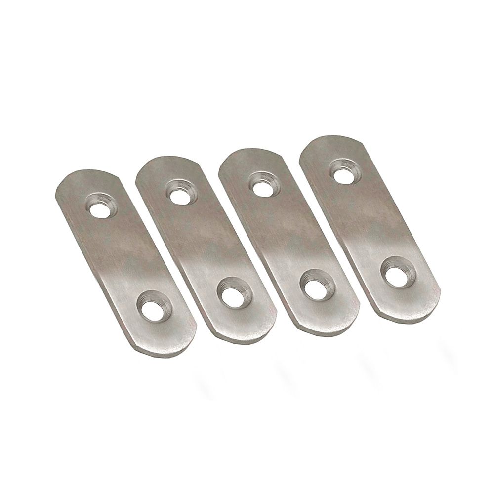 Placa reta para união PLC14, aço inoxidável, 40 x 16 x 1,5 mm. 4 unidades