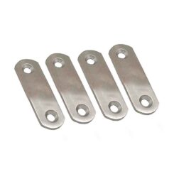 Placa reta para união PLC14, aço inoxidável, 60 x 16 x 1,5 mm. 4 unidades