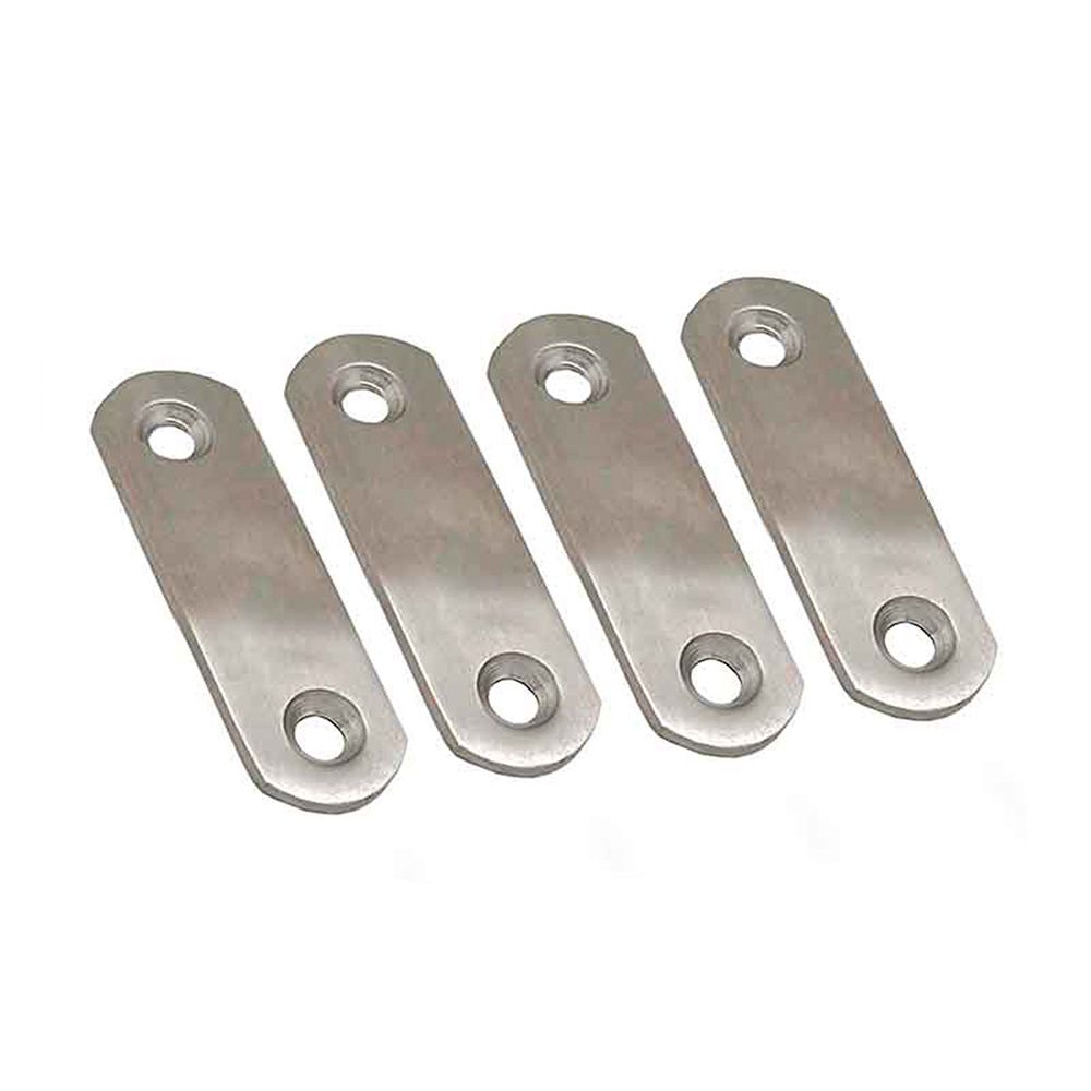 Placa reta para união PLC14, aço inoxidável, 60 x 16 x 1,5 mm. 4 unidades