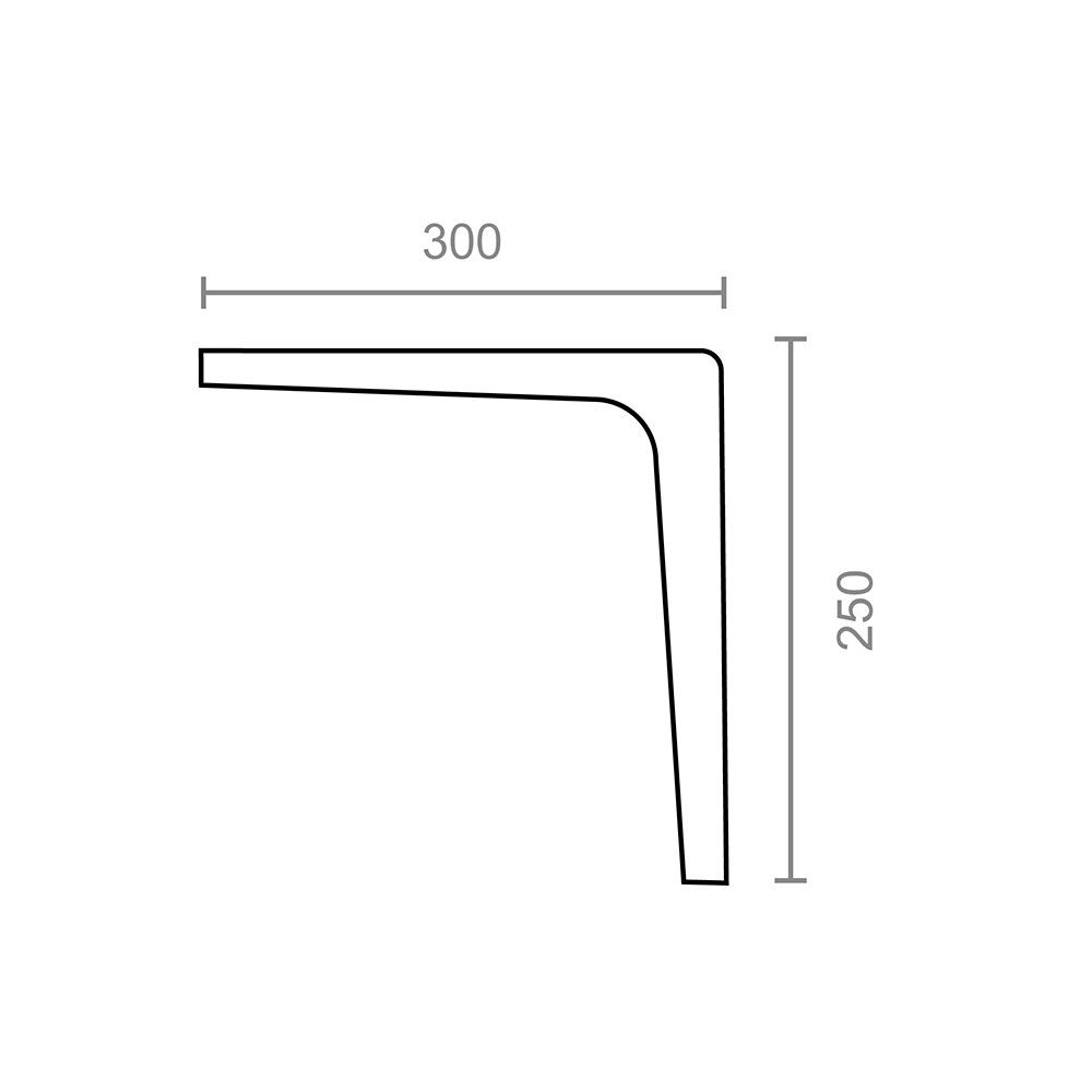 Classic esquadro PLM01 branco 300 x 250 mm - Image 2