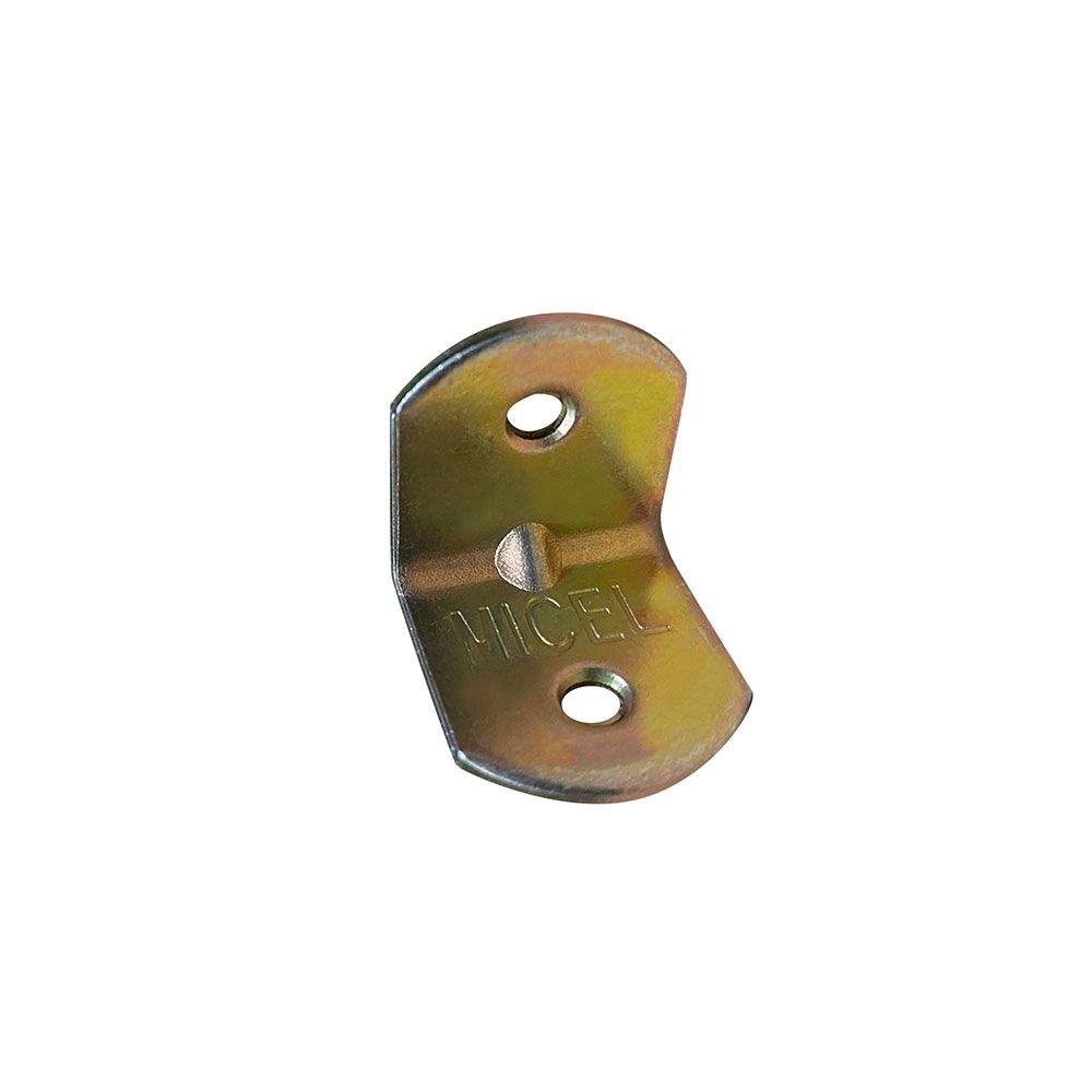 Ângulo de reforço, modelo an01, fabricado em aço com acabamento bicromo, 20 x 20 x 19 mm