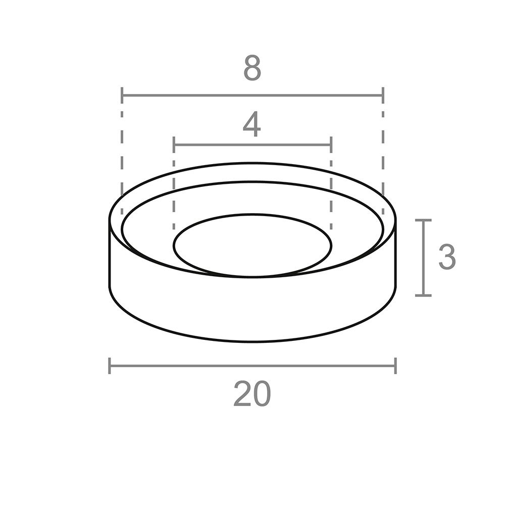 Íman neodímio anel IM31 níquel 20 x 3 (Ø8-4) mm - Image 2