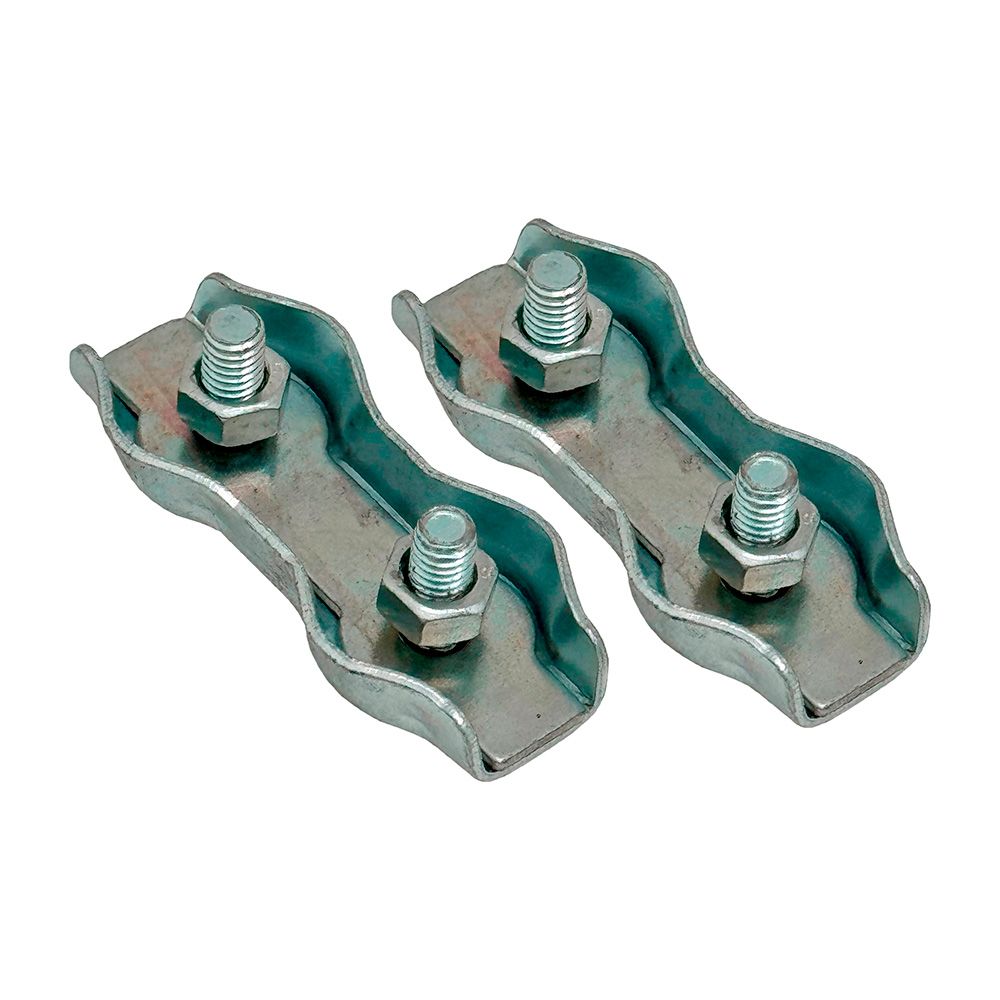 Cerra-cabos duplo plano SJT02 3 mm galvanizado, blíster 2 unidades