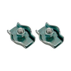 Cerra-cabos plano simples SJT03, 5 mm, galvanizado, blíster 2 unidades