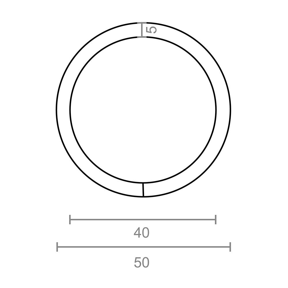 Argola soldada AP14, 5 x 40 mm, zincado, blíster 4 unidades - Image 2