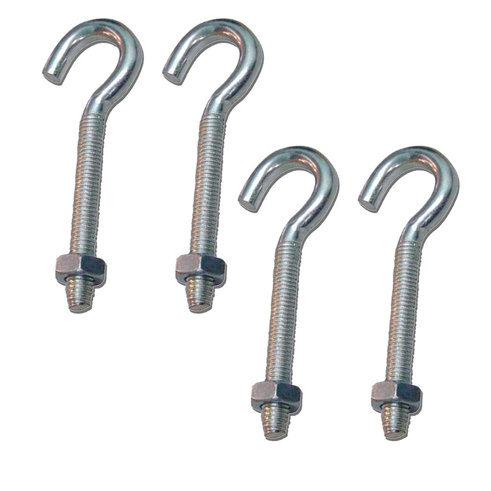 Camarão aberto com porca HM02, M4 x 30 mm, zincado, blíster 4 unidades