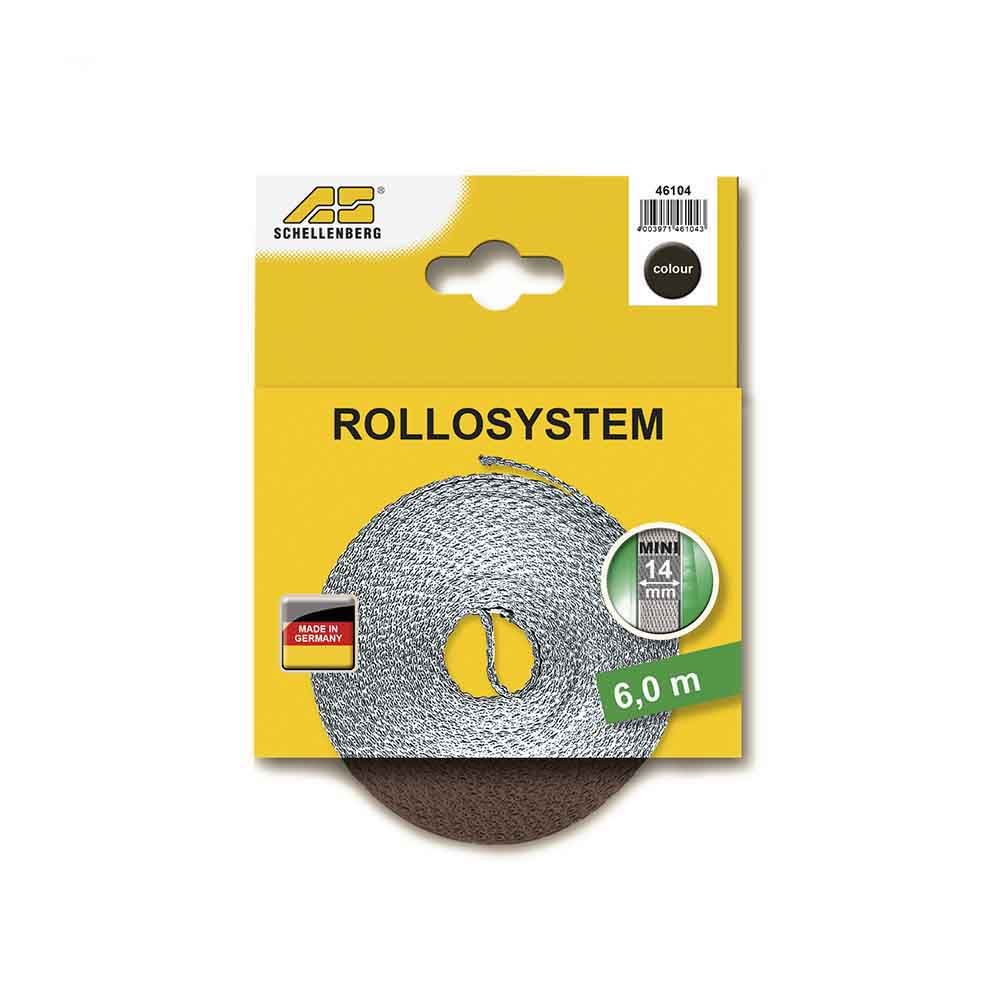 Fita para persianas castanho 14 mm x 6 m