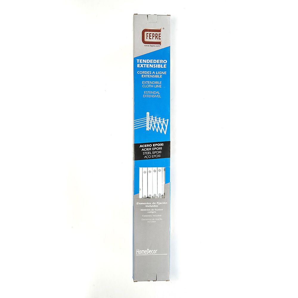 FEPRE Varal em aço epóxi branco, 80 cm de comprimento - Image 2
