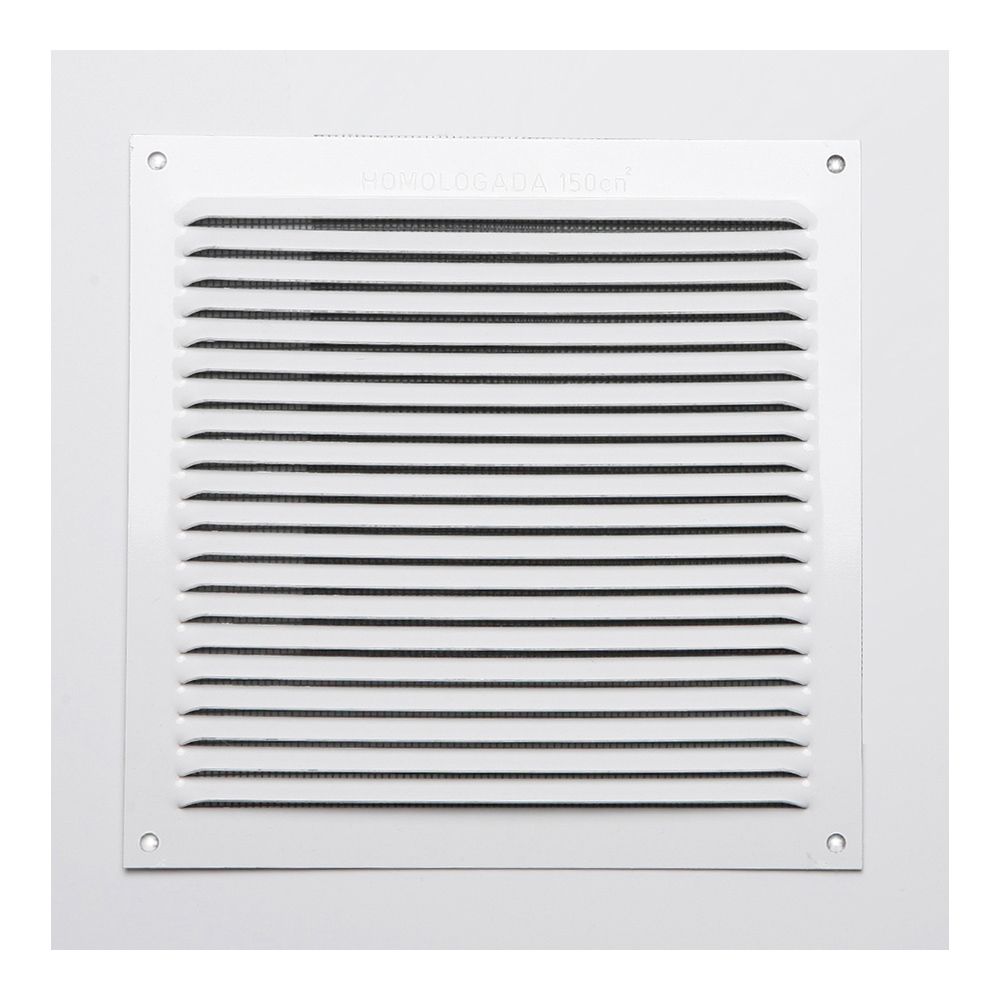 Grelhas sem laterais alumínio 0,6 lacado branco 170x170mm