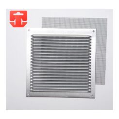 Grelhas COM mosquiteiro em alumínio 0,6 cor natural 170x170mm (g)