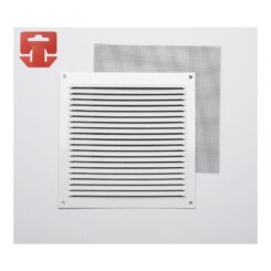 Grelha anti-mosquito alumínio 0,6 lacado branco 170x170mm (g)