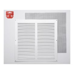 Grelha anti-mosquito alumínio 0,6 lacado branco 300x300mm (g)
