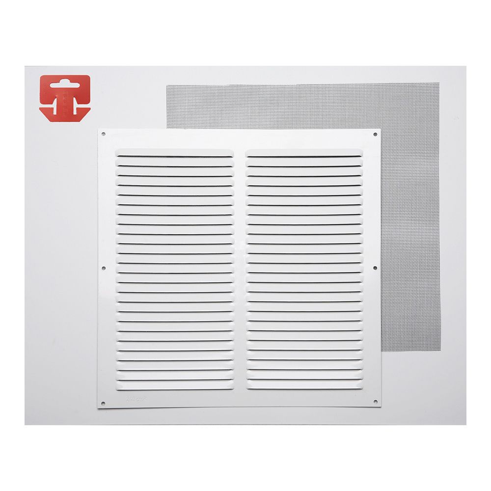 Grelha anti-mosquito alumínio 0,6 lacado branco 300x300mm (g)