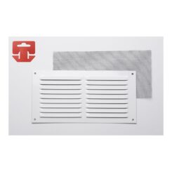 Grelha anti-mosquito alumínio 0,6 lacado branco 200x100mm (g)