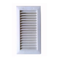 Grelha encastravel com janela 13.3x26cm+ laterais ABS branco (g)