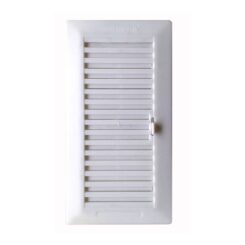 Grelha encastravel regulavel 13.3x26cm + laterais ABS branco (g)
