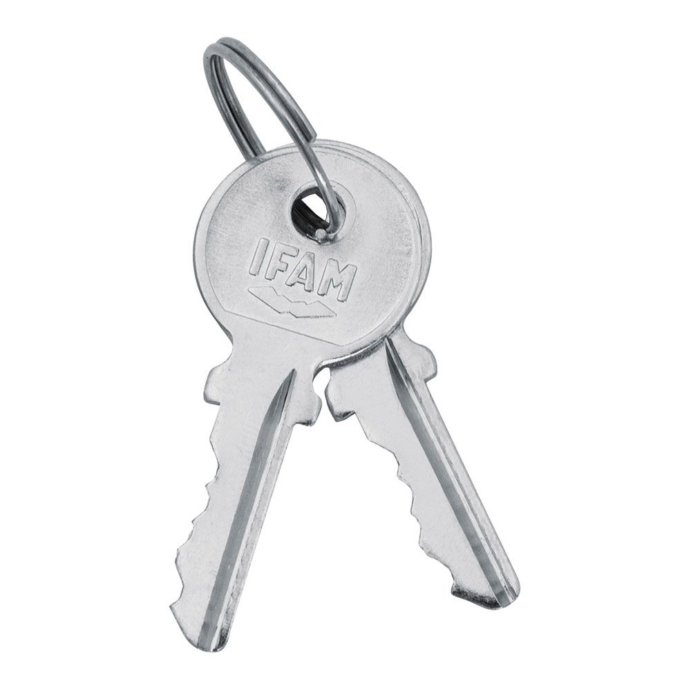 Fechadura 111 c. níquel. língua curvada de 30mm. com 2 chaves. ifam - Image 3