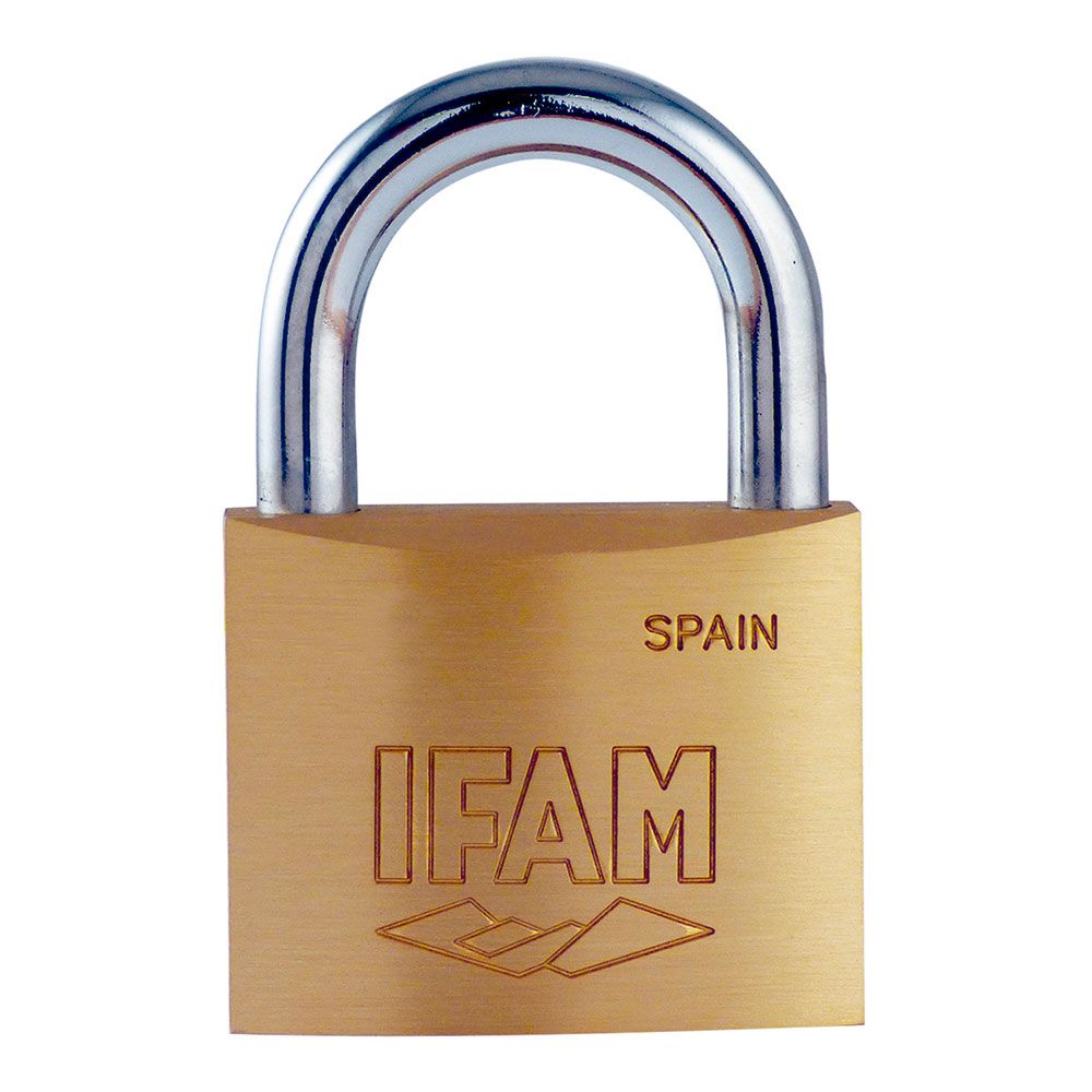 Cadeado K30. latão. 30mm. com 2 chaves. arco normal. ifam