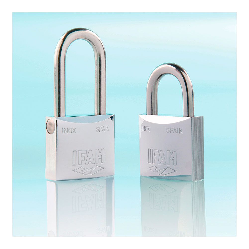 Cadeado de aço INOX 30 inoxidavel 30mm. com 2 chaves. arco normal. ifam - Image 4