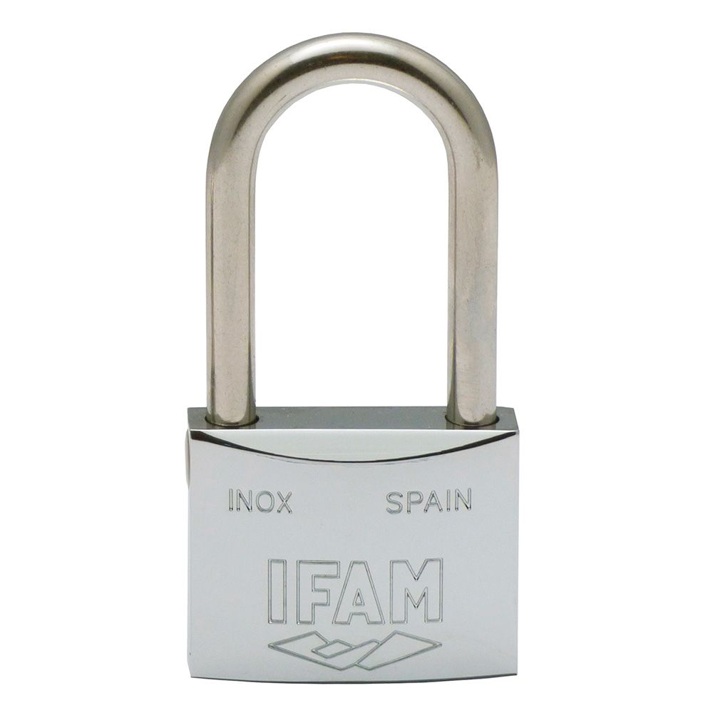 Cadeado inoxidavel 40AL 40mm com 2 chaves. arco longo. ifam