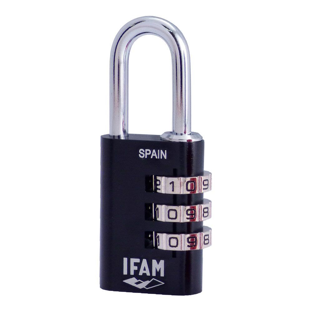Cadeado col combi30 preto 30mm. arco ø5mm. com combinação. ifam