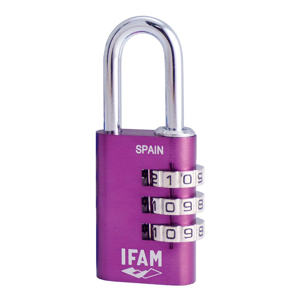 Cadeado COL COMBI30 violeta 30mm. aço Ø5mm. com combinação ifam