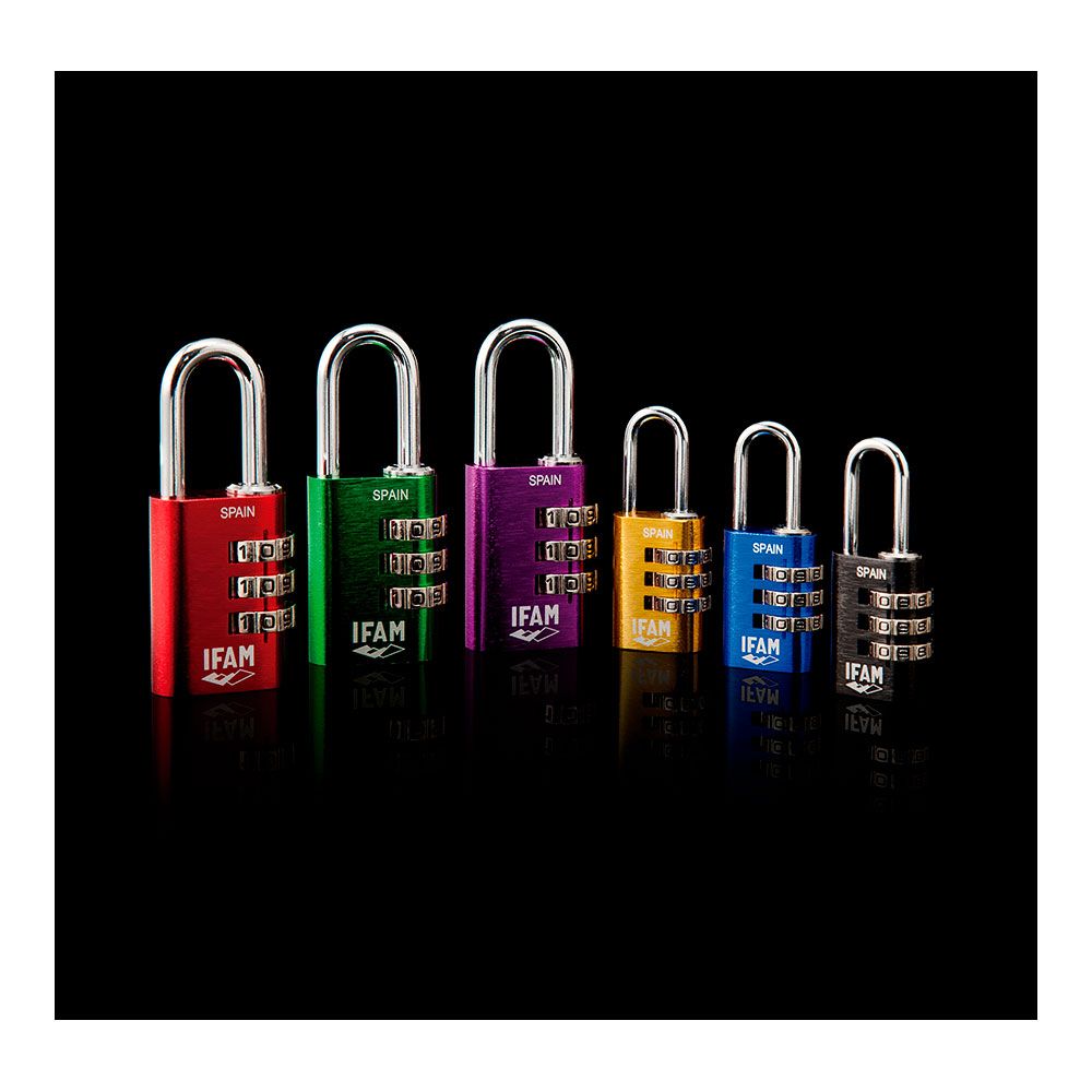 Cadeado COL COMBI30 vermelho 30mm. aço Ø5mm. com combinação ifam - Image 3