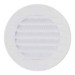 Grelha de ventilação redonda com inserção, ABS, com suspeito  Ø70mm branco