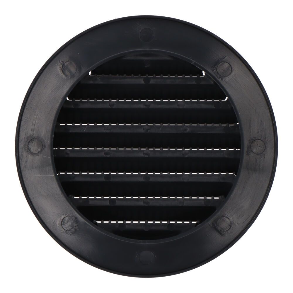 Grelha de ventilação redonda integrada com mosquito Ø80mm ABS, cinzento antracite. - Image 2