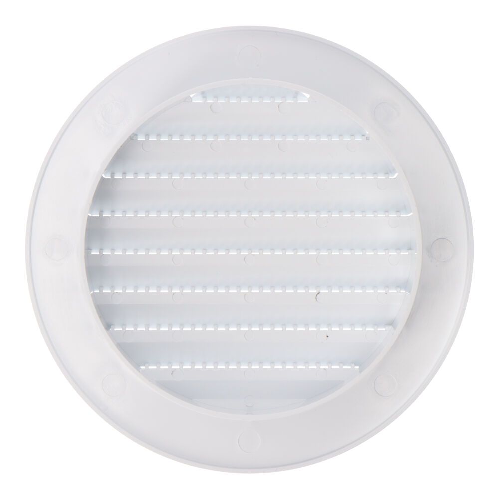 Grelha de ventilação redonda de encastrar com rede mosquiteira ø90 mm, ABS branca - Image 2