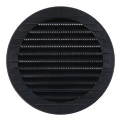 Grelha de ventilação redonda de encastrar com mosquiteira Ø125mm ABS cinzento antracita