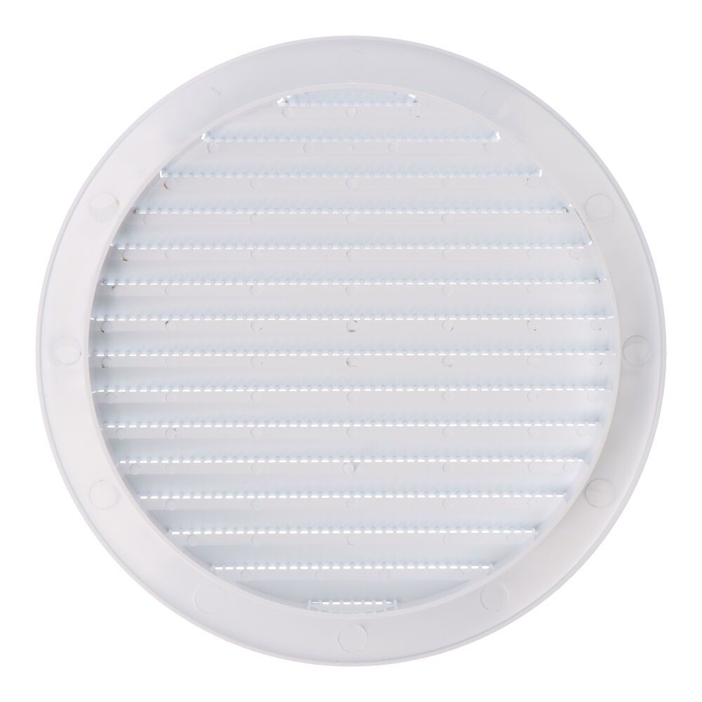 Grelha de ventilação redonda de encastrar com mosquiteira Ø150mm ABS branco - Image 2