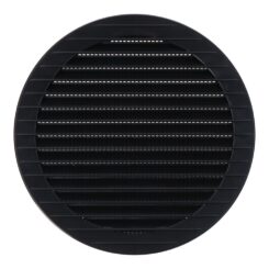Grelha de ventilação redonda de encastrar com mosquiteira Ø150mm ABS cinzento antracita