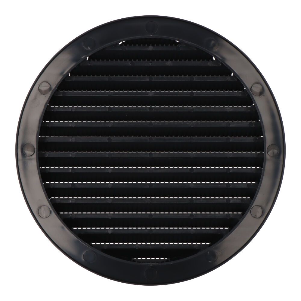 Grelha de ventilação redonda de encastrar com mosquiteira Ø150mm ABS cinzento antracita - Image 2