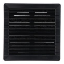 Grelha de ventilação quadrada ajustável de encastrar ø 80-150 com mosquiteira 170x170x11,5mm ABS cinzento antracita