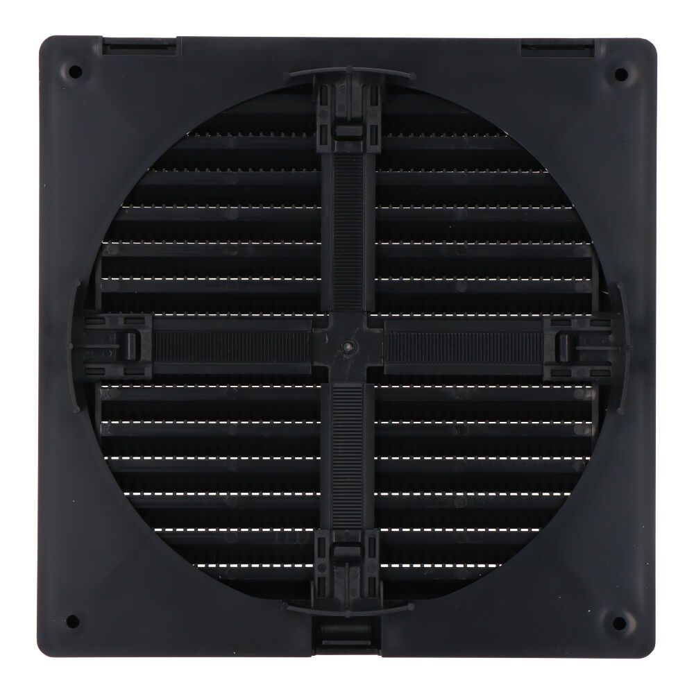 Grelha de ventilação quadrada ajustável de encastrar ø 80-150 com mosquiteira 170x170x11,5mm ABS cinzento antracita - Image 2