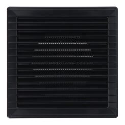 Grelha de ventilação quadrada de encastrar ø 100mm com mosquiteira 170x170mm ABS cinzento antracita