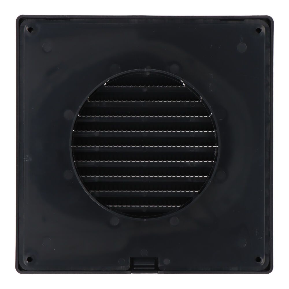 Grelha de ventilação quadrada de encastrar ø 100mm com mosquiteira 170x170mm ABS cinzento antracita - Image 2