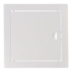 Tampa de registro quadrada de encastrar em aço 20x20cm branca
